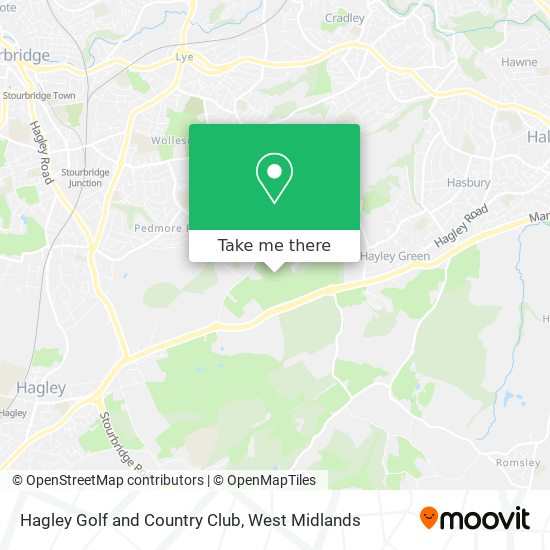 Hagley Golf and Country Club map