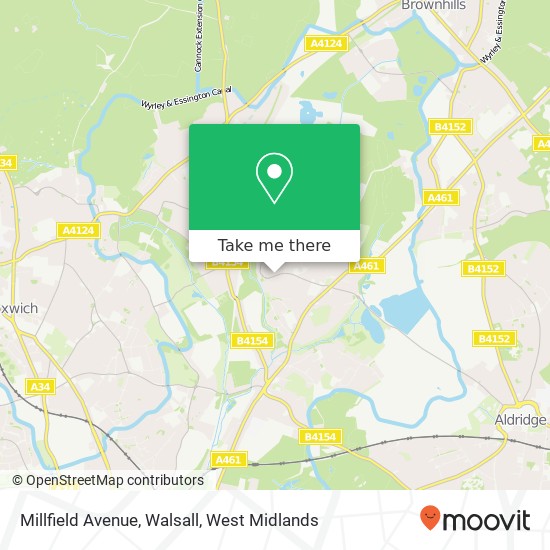 Millfield Avenue, Walsall map