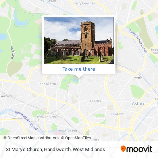 St Mary's Church, Handsworth map