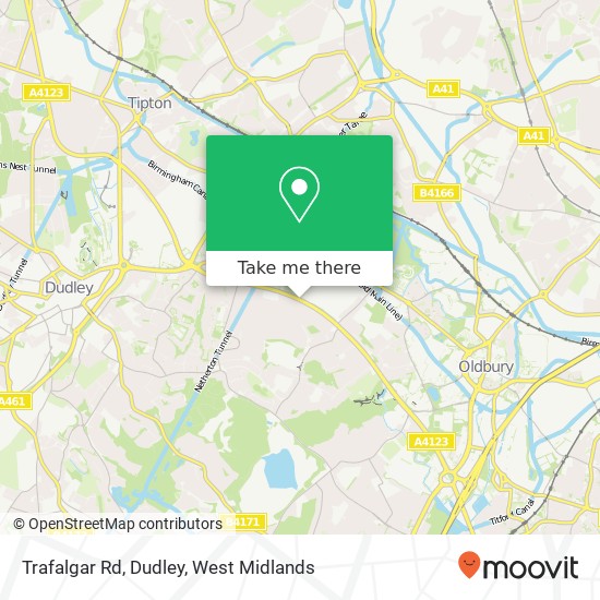 Trafalgar Rd, Dudley map