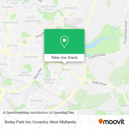 Binley Park Inn, Coventry map