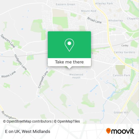 E on UK map