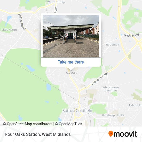 Four Oaks Station map