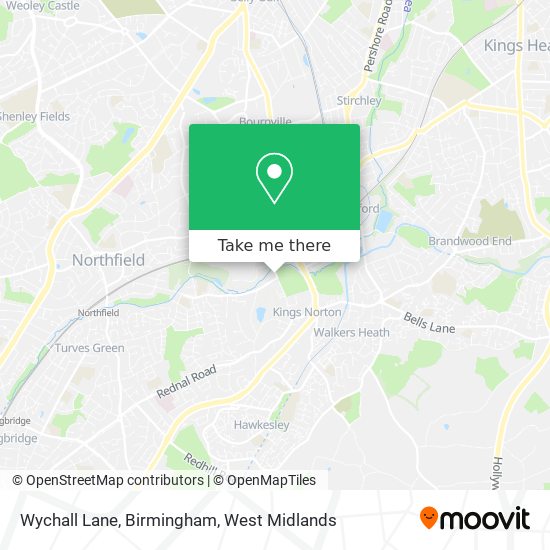 Wychall Lane, Birmingham map