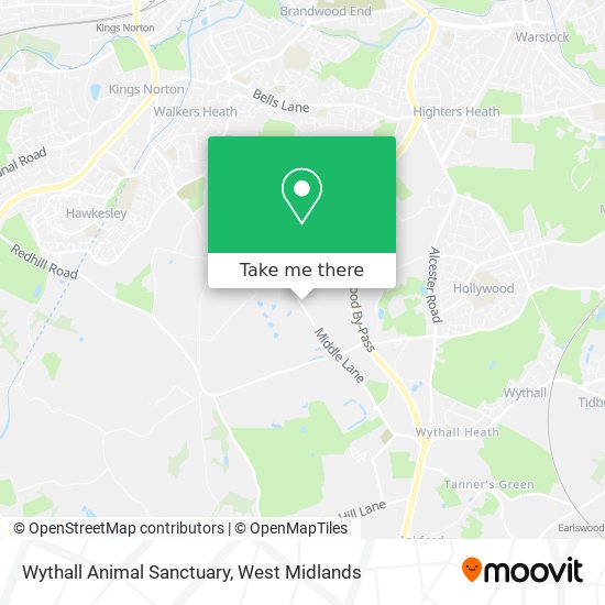 Wythall Animal Sanctuary map