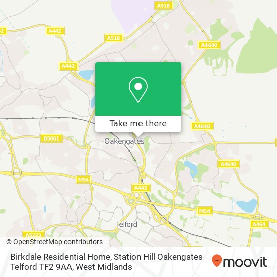 Birkdale Residential Home, Station Hill Oakengates Telford TF2 9AA map