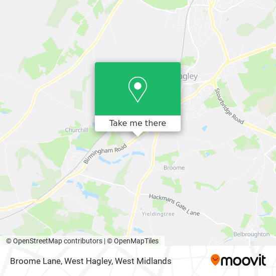 Broome Lane, West Hagley map