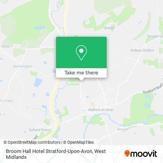 Broom Hall Hotel Stratford-Upon-Avon map