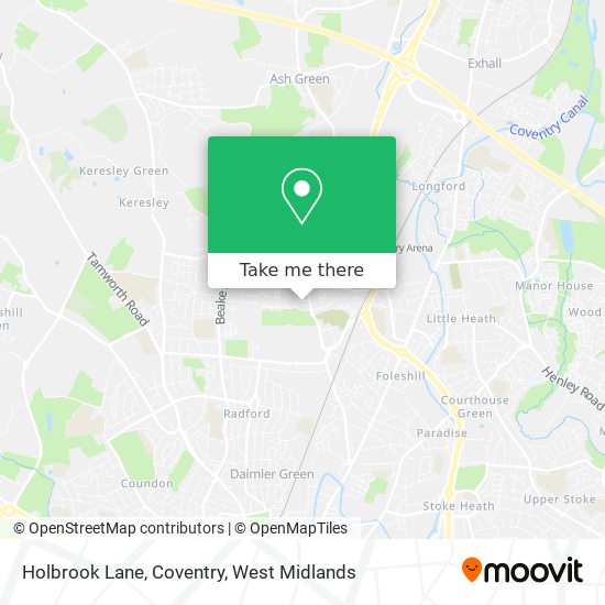 Holbrook Lane, Coventry map