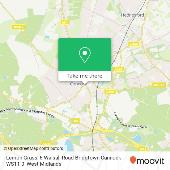 Lemon Grass, 6 Walsall Road Bridgtown Cannock WS11 0 map