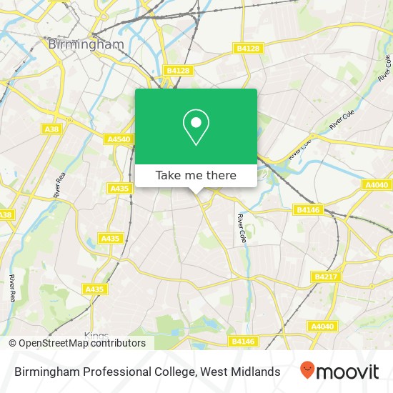 Birmingham Professional College, Stratford Road Sparkhill Birmingham B11 4 map