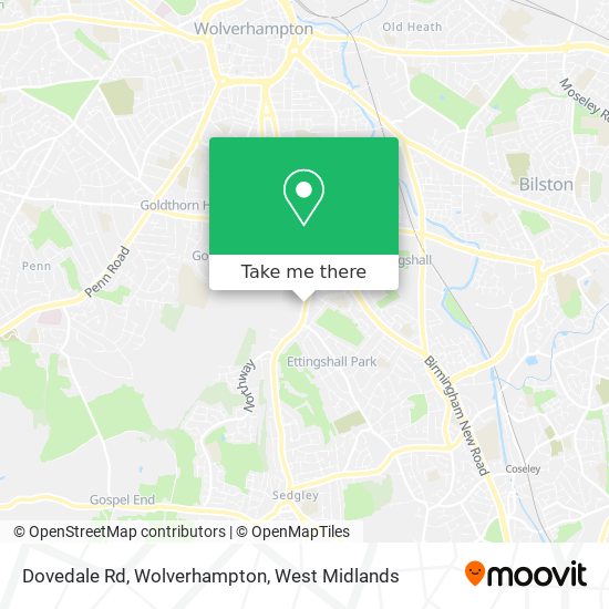 Dovedale Rd, Wolverhampton map