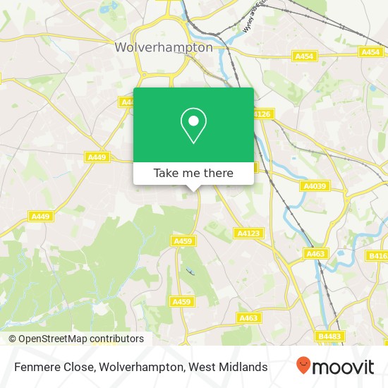 Fenmere Close, Wolverhampton map