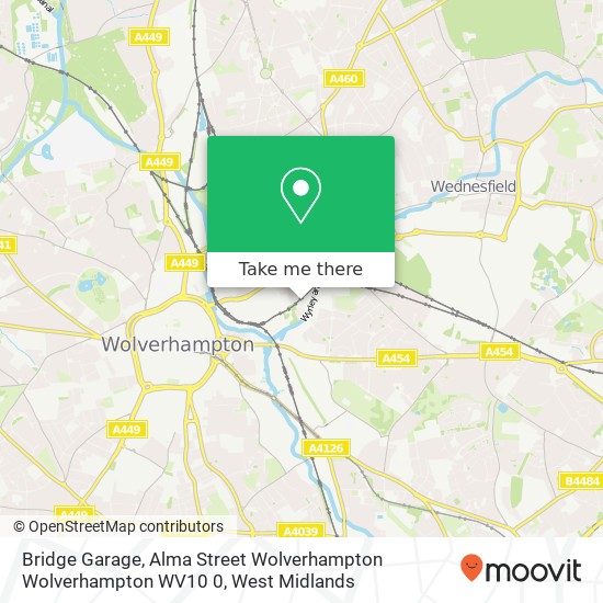 Bridge Garage, Alma Street Wolverhampton Wolverhampton WV10 0 map