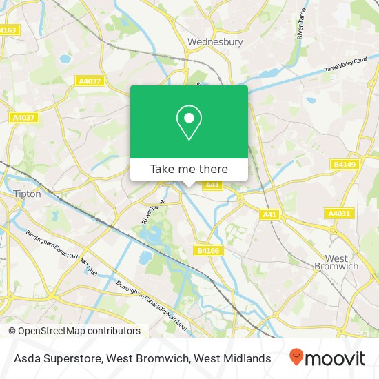 Asda Superstore, West Bromwich map