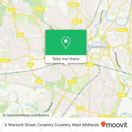 6 Warwick Street, Coventry Coventry map