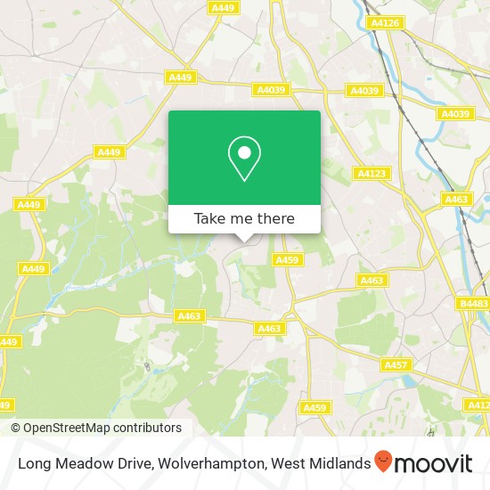 Long Meadow Drive, Wolverhampton map