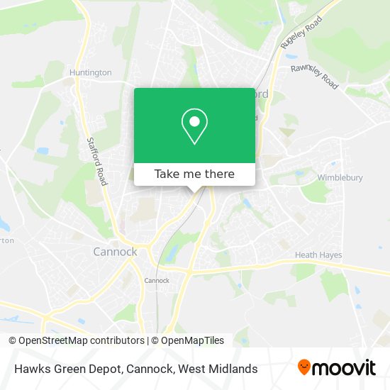 Hawks Green Depot, Cannock map