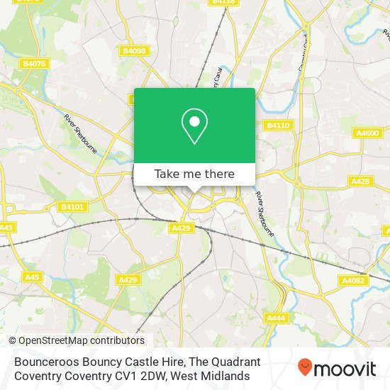 Bounceroos Bouncy Castle Hire, The Quadrant Coventry Coventry CV1 2DW map