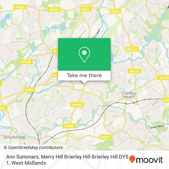 Ann Summers, Merry Hill Brierley Hill Brierley Hill DY5 1 map