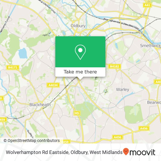 Wolverhampton Rd Eastside, Oldbury map