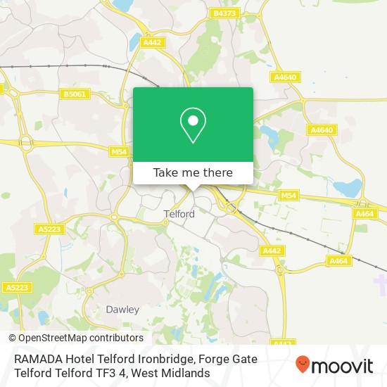 RAMADA Hotel Telford Ironbridge, Forge Gate Telford Telford TF3 4 map