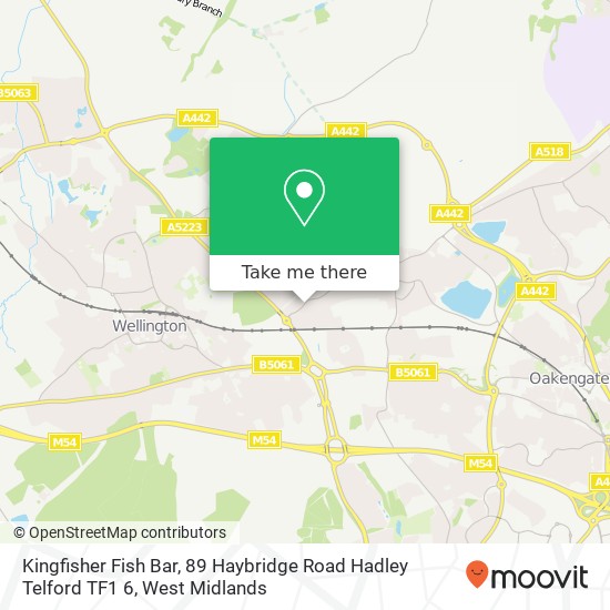 Kingfisher Fish Bar, 89 Haybridge Road Hadley Telford TF1 6 map