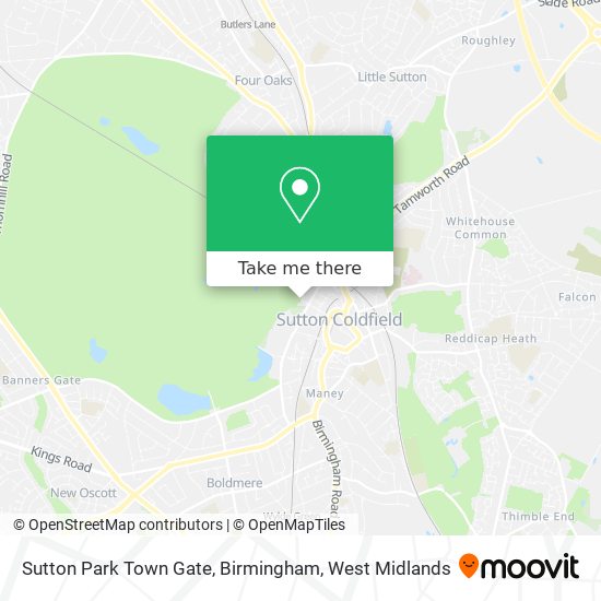 Sutton Park Town Gate, Birmingham map