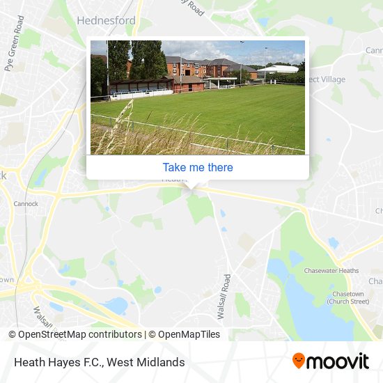 Heath Hayes F.C. map