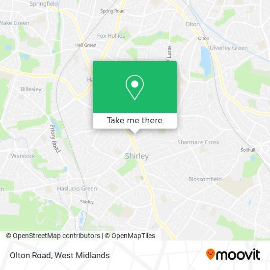 Olton Road map