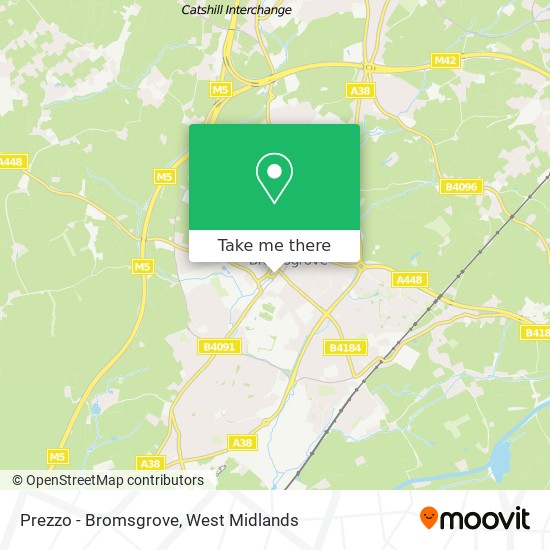 Prezzo - Bromsgrove map