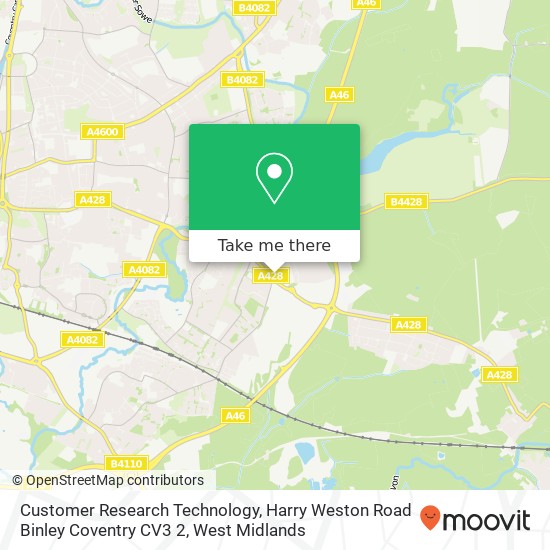 Customer Research Technology, Harry Weston Road Binley Coventry CV3 2 map