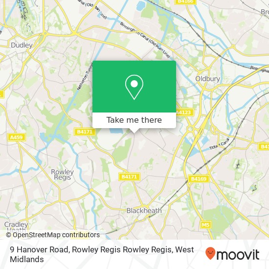 9 Hanover Road, Rowley Regis Rowley Regis map