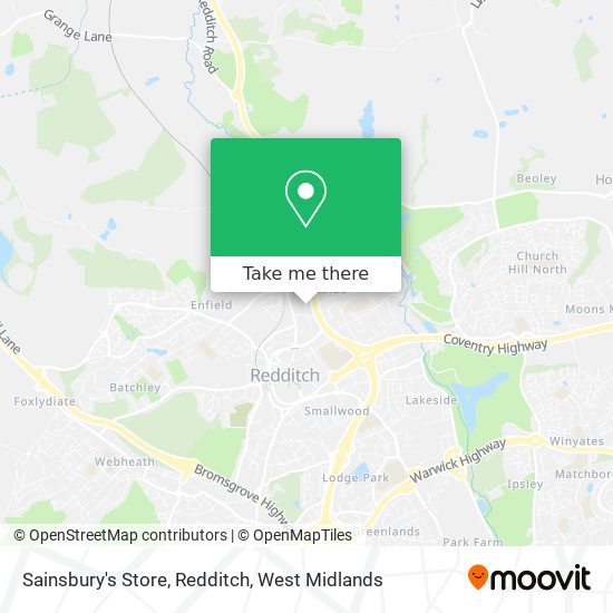 Sainsbury's Store, Redditch map