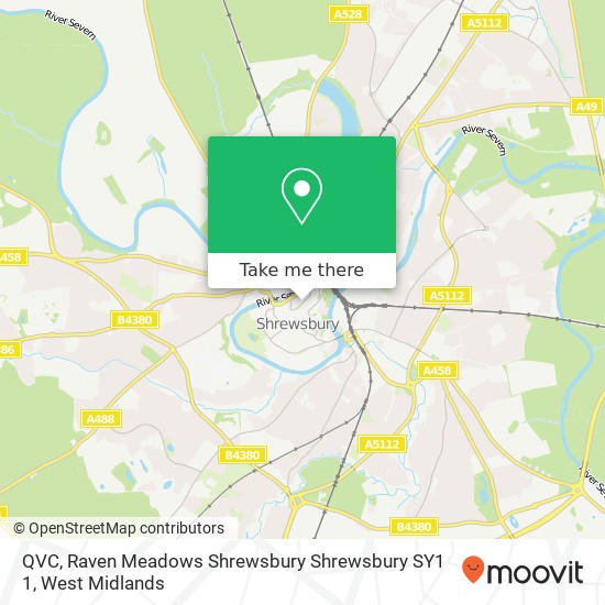 QVC, Raven Meadows Shrewsbury Shrewsbury SY1 1 map