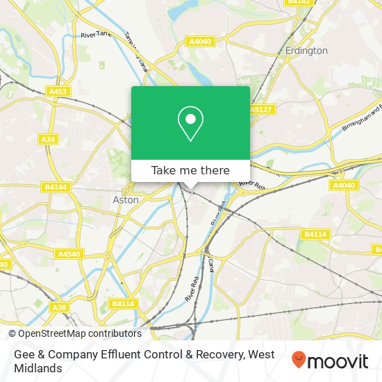 Gee & Company Effluent Control & Recovery, Holborn Hill Nechells Birmingham B7 5 map