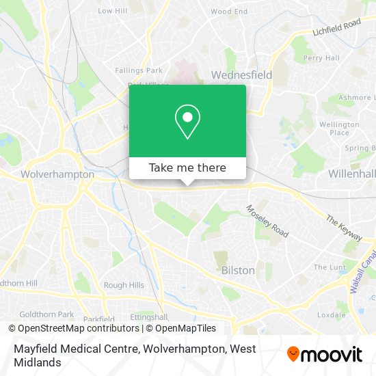 How to get to Mayfield Medical Centre Wolverhampton in East Park