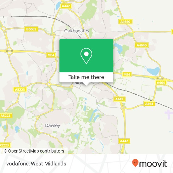 vodafone, Dean Street Town Centre Telford TF3 4 map