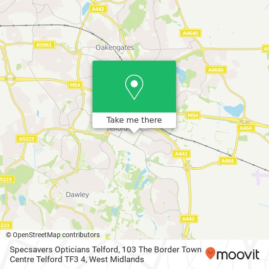 Specsavers Opticians Telford, 103 The Border Town Centre Telford TF3 4 map