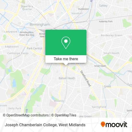 Joseph Chamberlain College map