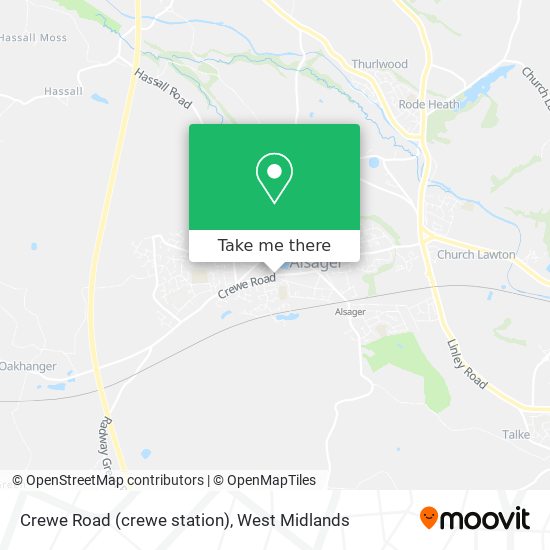 Crewe Road (crewe station) map