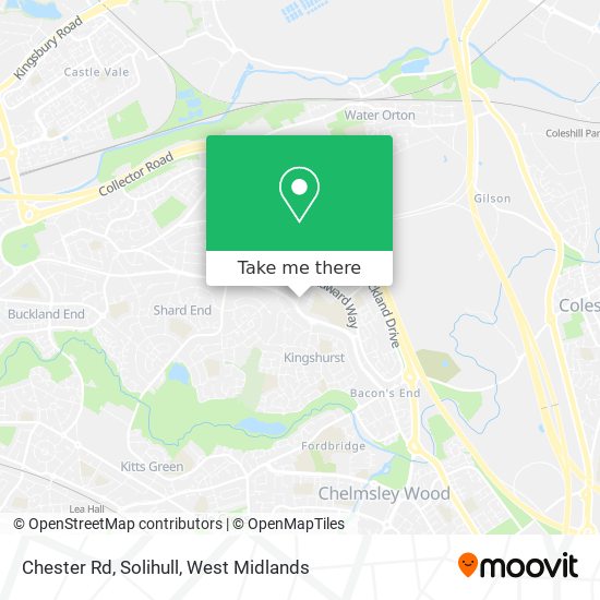Chester Rd, Solihull map