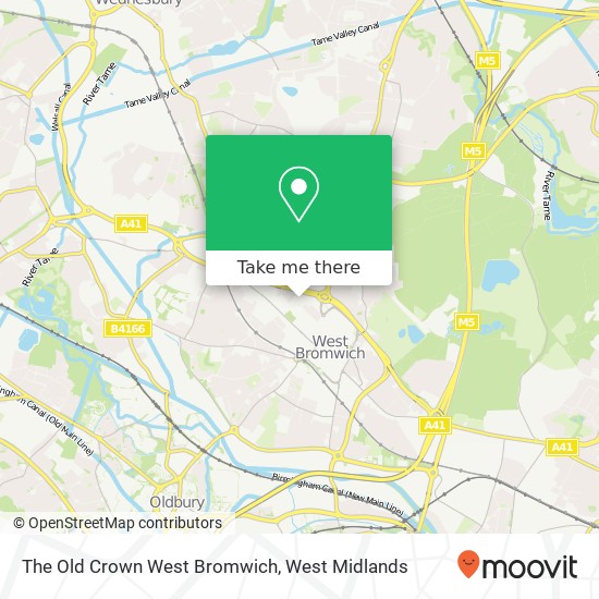 The Old Crown West Bromwich map