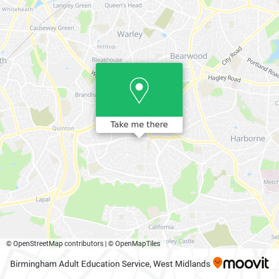 Birmingham Adult Education Service map