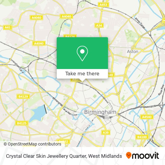 Crystal Clear Skin Jewellery Quarter map