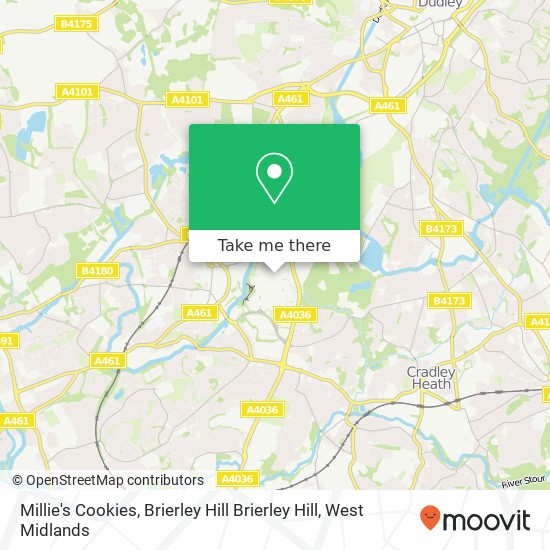 Millie's Cookies, Brierley Hill Brierley Hill map