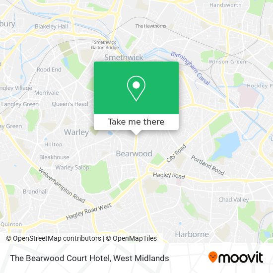 The Bearwood Court Hotel map