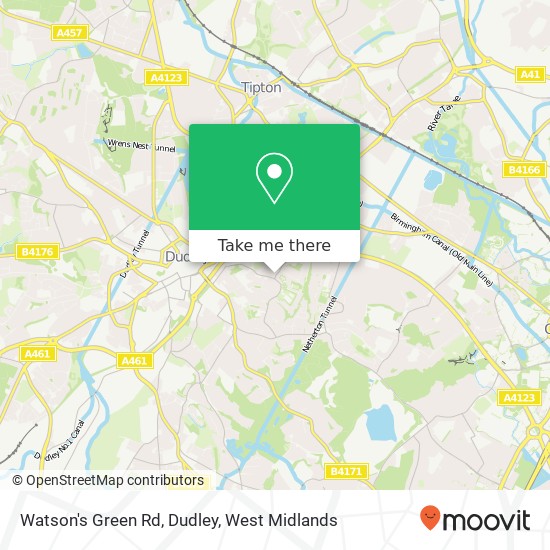 Watson's Green Rd, Dudley map