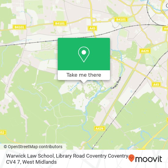 Warwick Law School, Library Road Coventry Coventry CV4 7 map