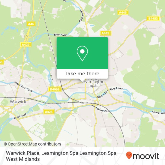 Warwick Place, Leamington Spa Leamington Spa map
